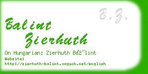 balint zierhuth business card